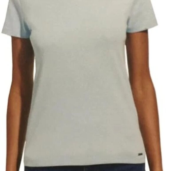 DKNY Women's Cotton Crew Neck Short Sleeve Tee (Blue, Small) - Picture 1 of 2
